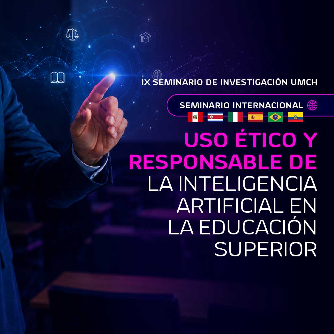 Afiche del seminario sobre el uso ético y responsable de la inteligencia artificial en la educación superior